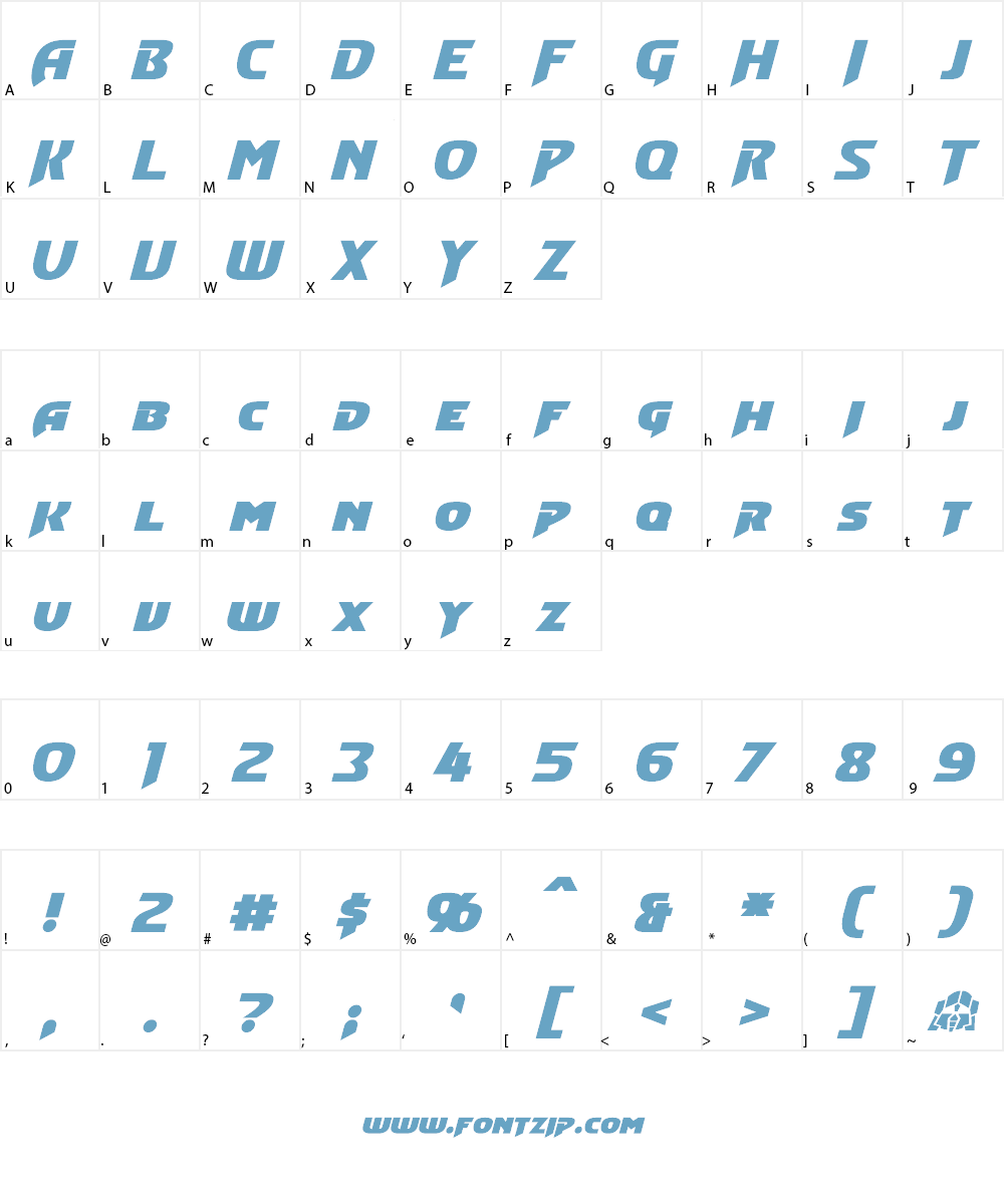 Convoy Font Character